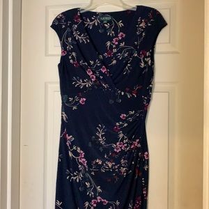 Navy floral dress
